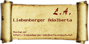 Liebenberger Adalberta névjegykártya