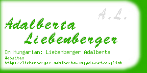 adalberta liebenberger business card